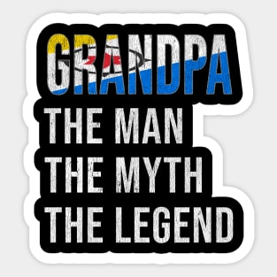 Grand Father Bonaire Dutch Grandpa The Man The Myth The Legend - Gift for Bonaire Dutch Dad With Roots From  Bonaire Sticker